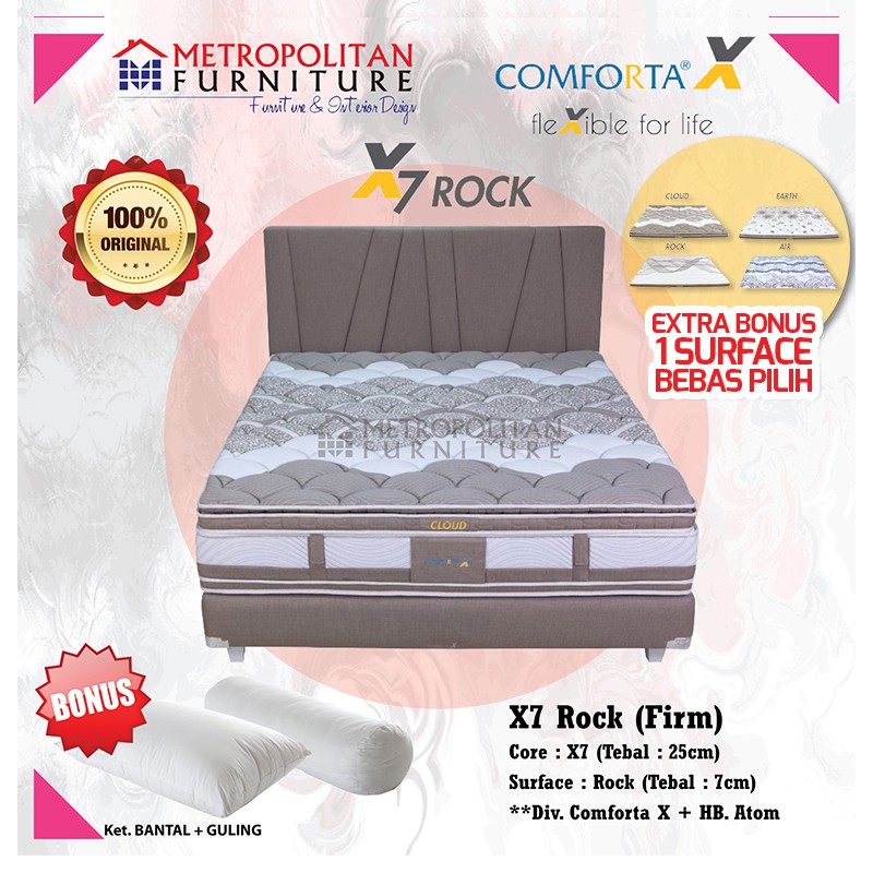 Springbed Comforta X - X7 Rock Firm FULL SET Spring bed / Kasur / Matras