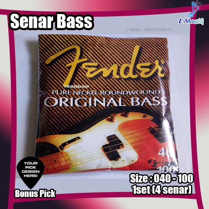 SENAR BASS FENDER PURE NICKEL ROUNDWOUND - ORIGINAL SENAR BASS 4 STRINGS