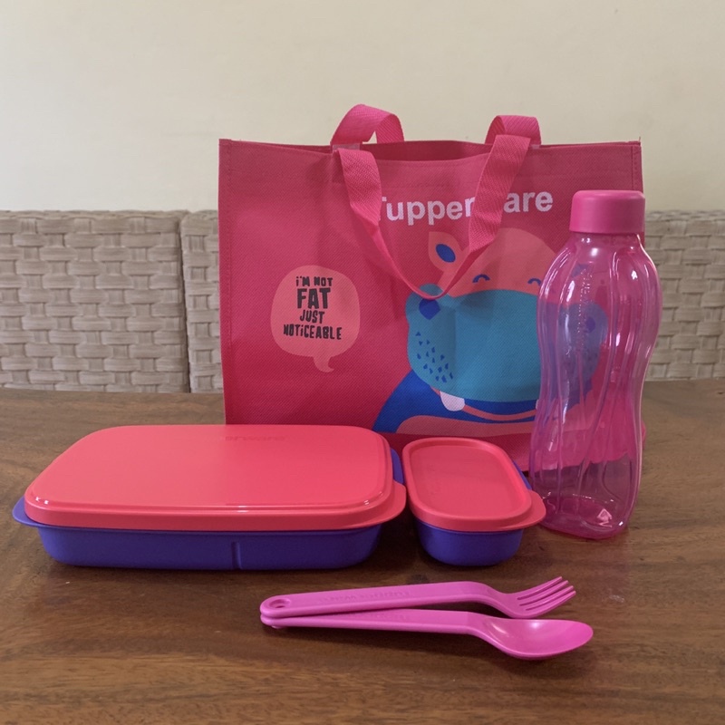 Tas Bekal Makan Tempat Makan dan Botol Tupperware lucu