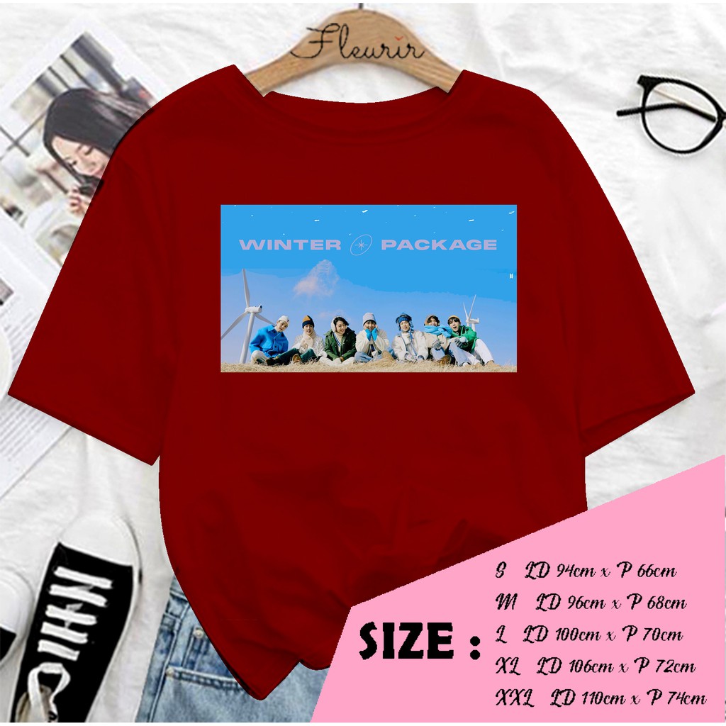 FLEURIR - KAOS  WINTER EDITION KPOP WANITA DEWASA LENGAN PENDEK TEE UNISEX