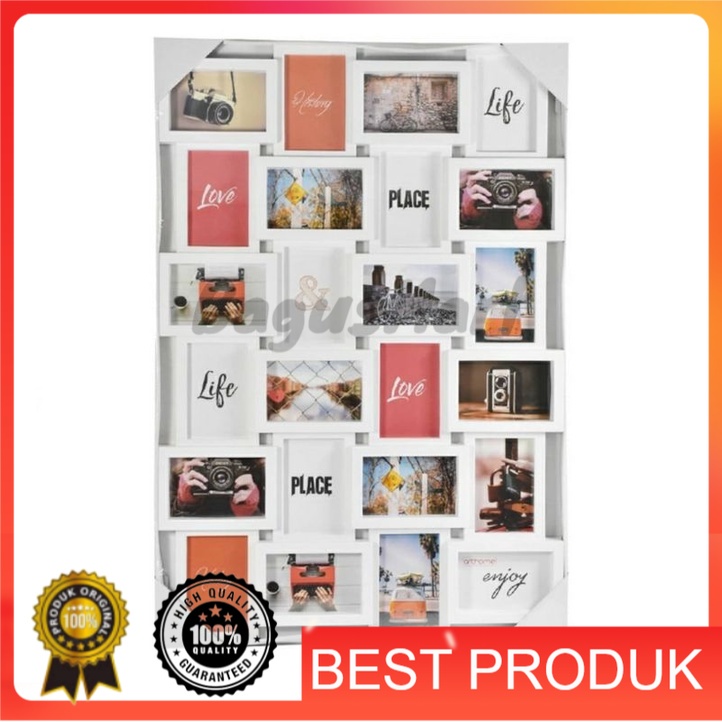 Kris 4r Bingkai Foto 24 Frame - Putih/frame photo desain minimalis