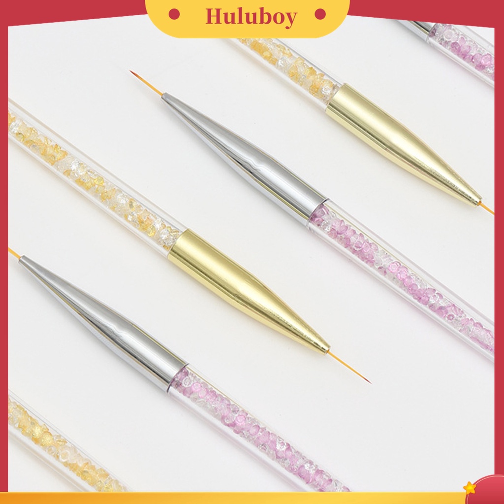 Huluboy Huluboy♡ 3 Pcs Pen Liner Bahan Nilon Wol Untuk Menggambar Nail Art