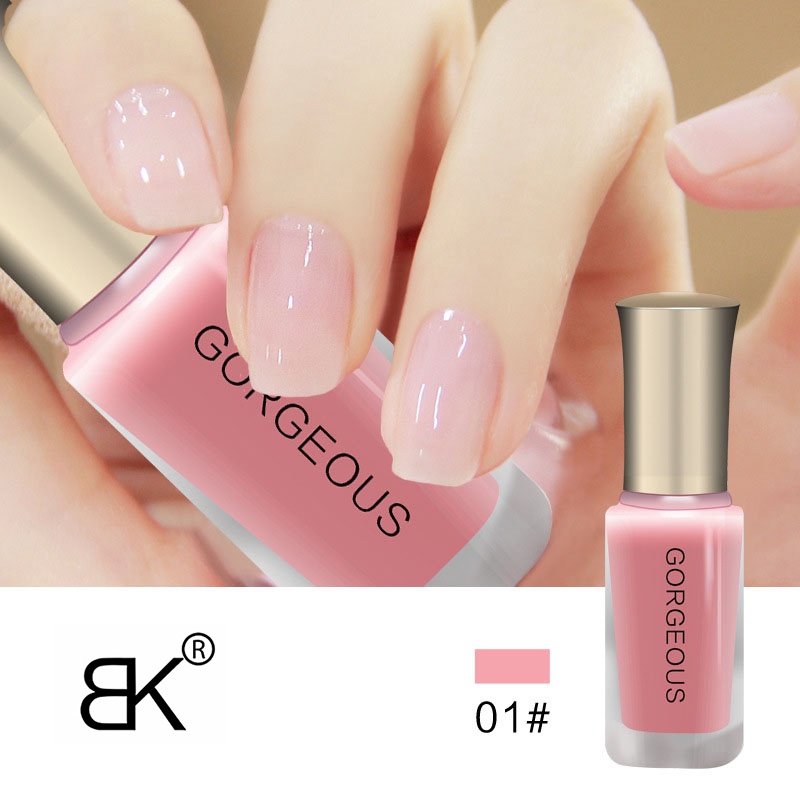 ORIGINAL BK Gorgeous Nude Transparent Nail Polish Kutek Transparan