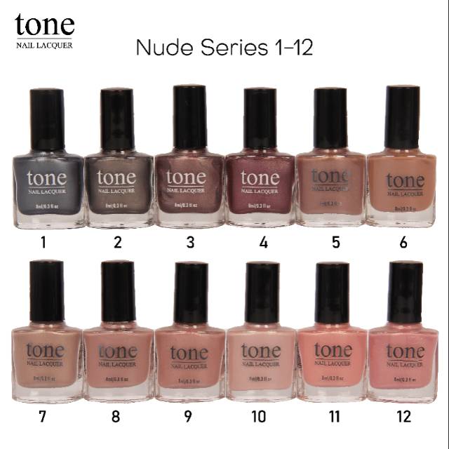 

Tone Nail Lacquer Nude Series 1-12