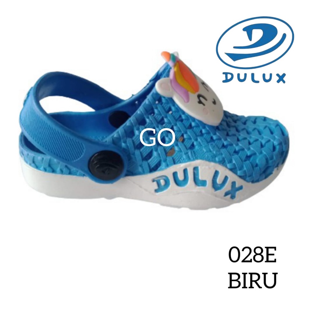 gos DULUX CQ 028ED UNC Sandal Baim Tali Belakang Model Lucu Sandal Slop Anak Perempuan Model Karakter Unicorn