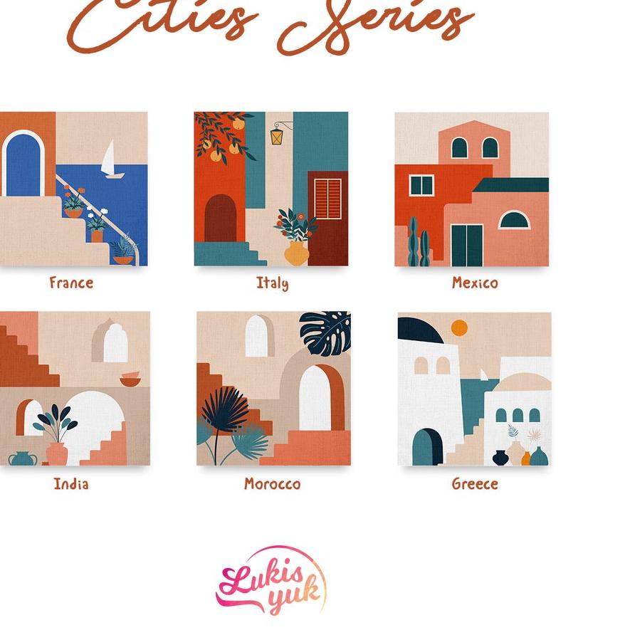 

Miliki! DIY Painting Kit - Cities Series - Paint by Numbers Kit - by LukisYuk ✔