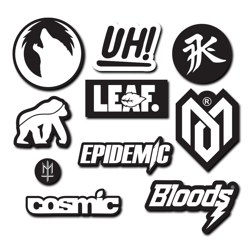 

STICKER PACK LOCAL BRAND 1 - STIKER AESTHETIC LAPTOP, AKSESORIS HP, ANTI AIR, MOTIF,HELM,TUMBLER