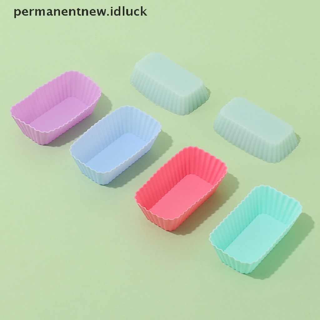 1 / 4Pcs Cetakan Kue Jelly Bentuk Persegi Panjang Bahan Silikon Reusable Untuk Alat Dapur