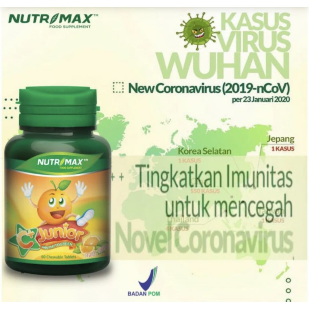 NUTRIMAX C+ JUNIOR VITAMIN ANAK 60TAB