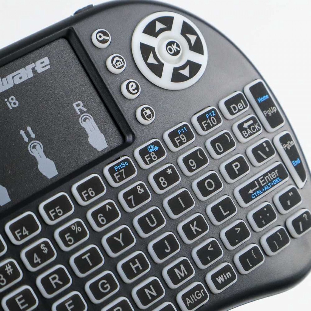 Taffware I8 Air Mouse Wireless Mini Keyboard RGB 2.4GHz Touch Pad