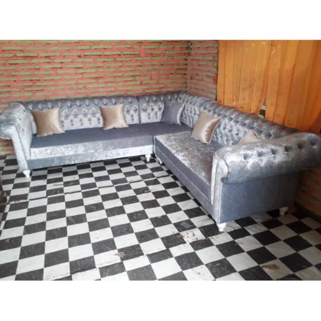 Sofa sudut chesterfield