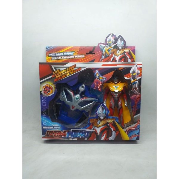 Mainan senjata ultramen menyala+robot ultramen