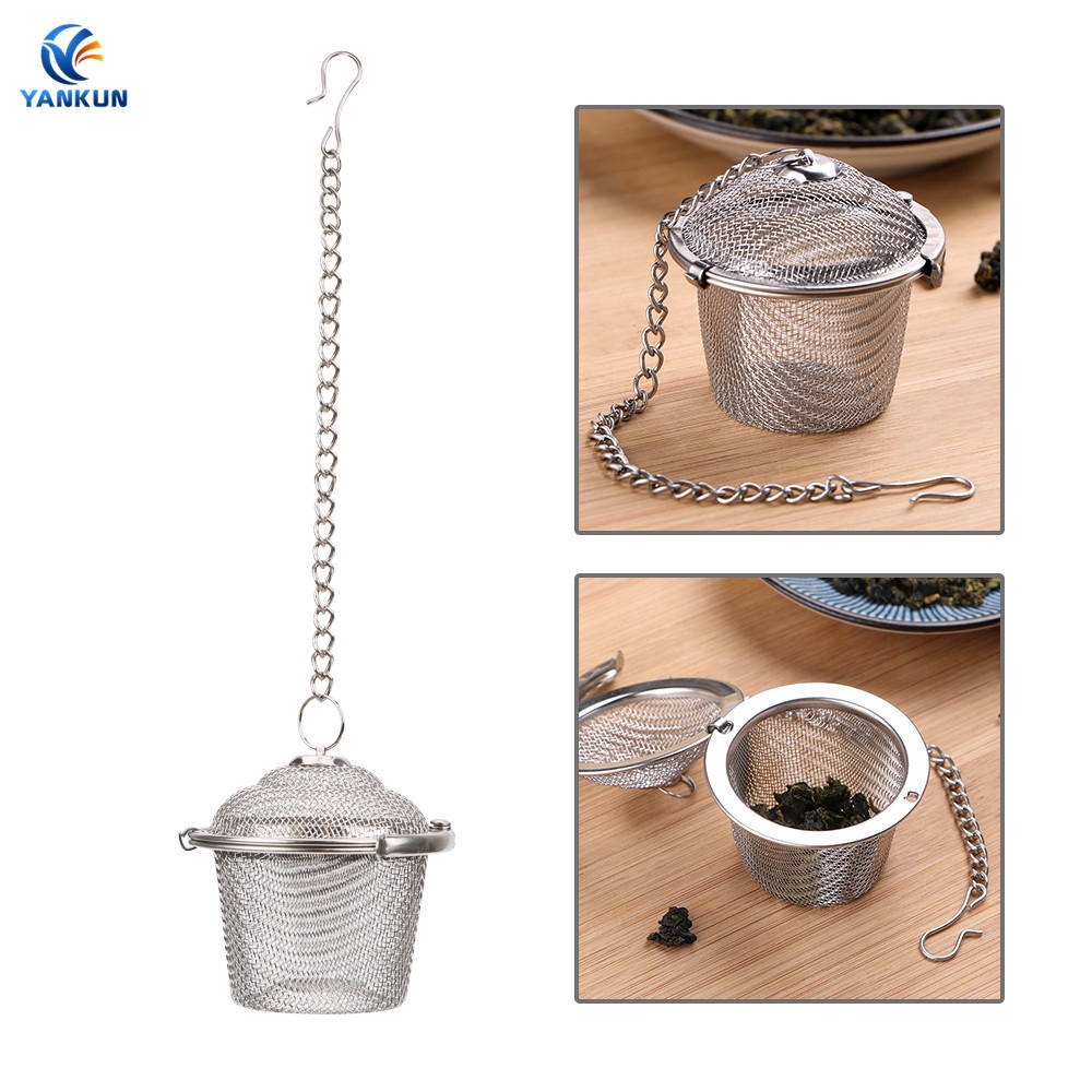 Stainless Steel Mesh Spoon Infuser Strainer Tea Filter Lock Ball Kitchen Tool 