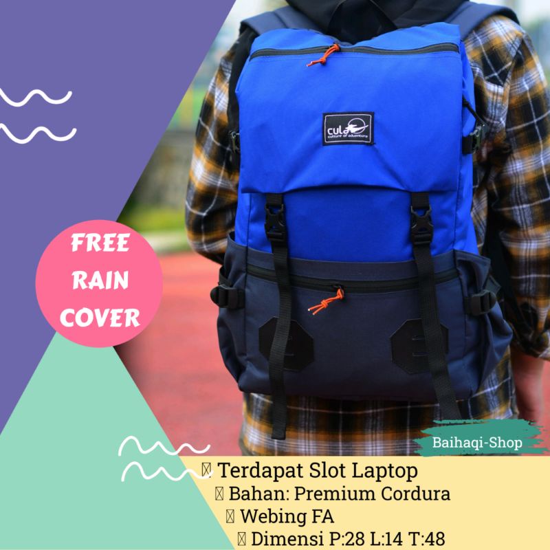 Tas Ransel Sekolah Daypack CULA 25L Tas Punggung Slot Laptop