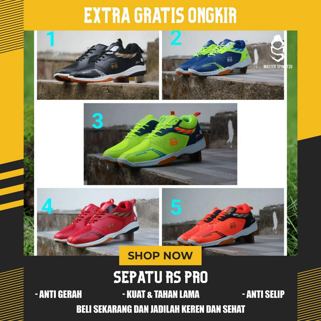 sepatu badminton RS professional / sepatu olahraga tenis voli running jogging / sneakers cewek cowok