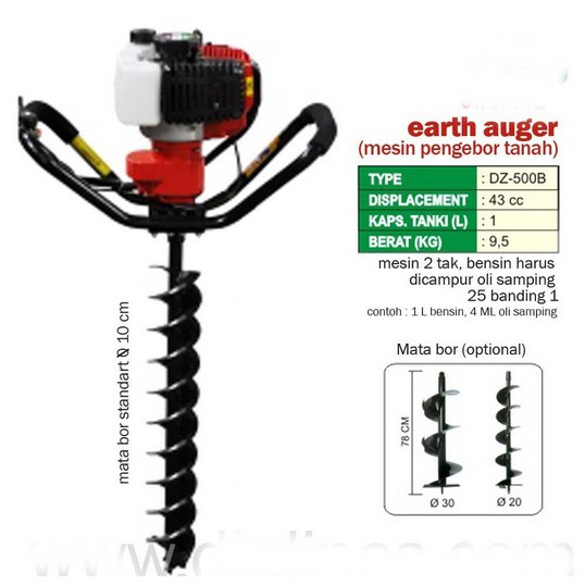 MATA BOR 150mm untuk Mesin Bor Tanah Sumur strauss pile Earth Auger
