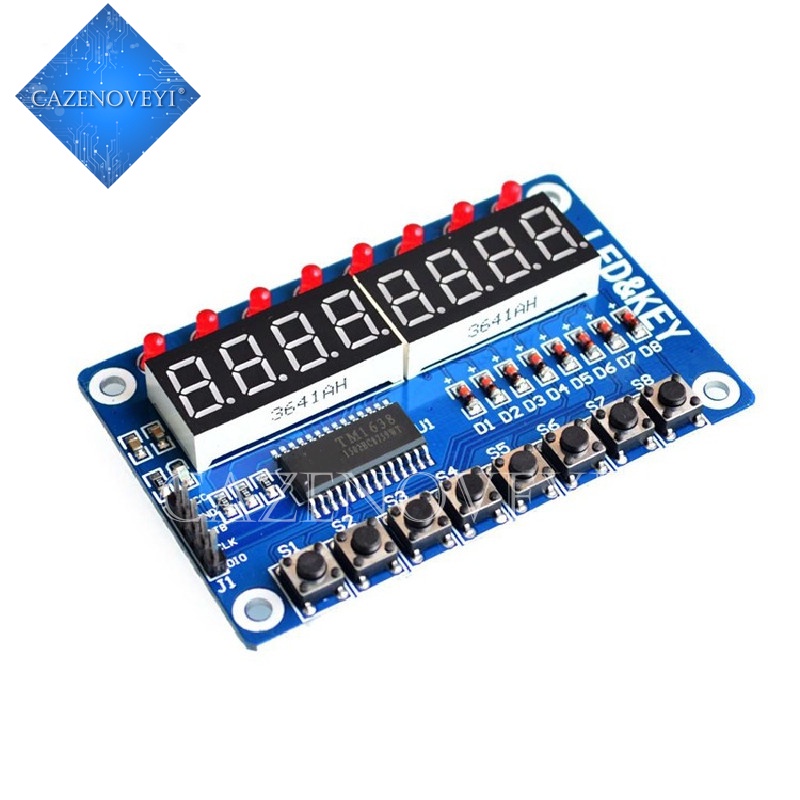 1pc TM1638 Modul Display Kunci Untuk AVR Arduino 8-Bit Digital LED Tube 8-Bit WAVGAT