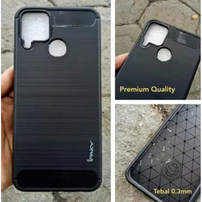 Case Realme C15 Premium Case fiber Carbon