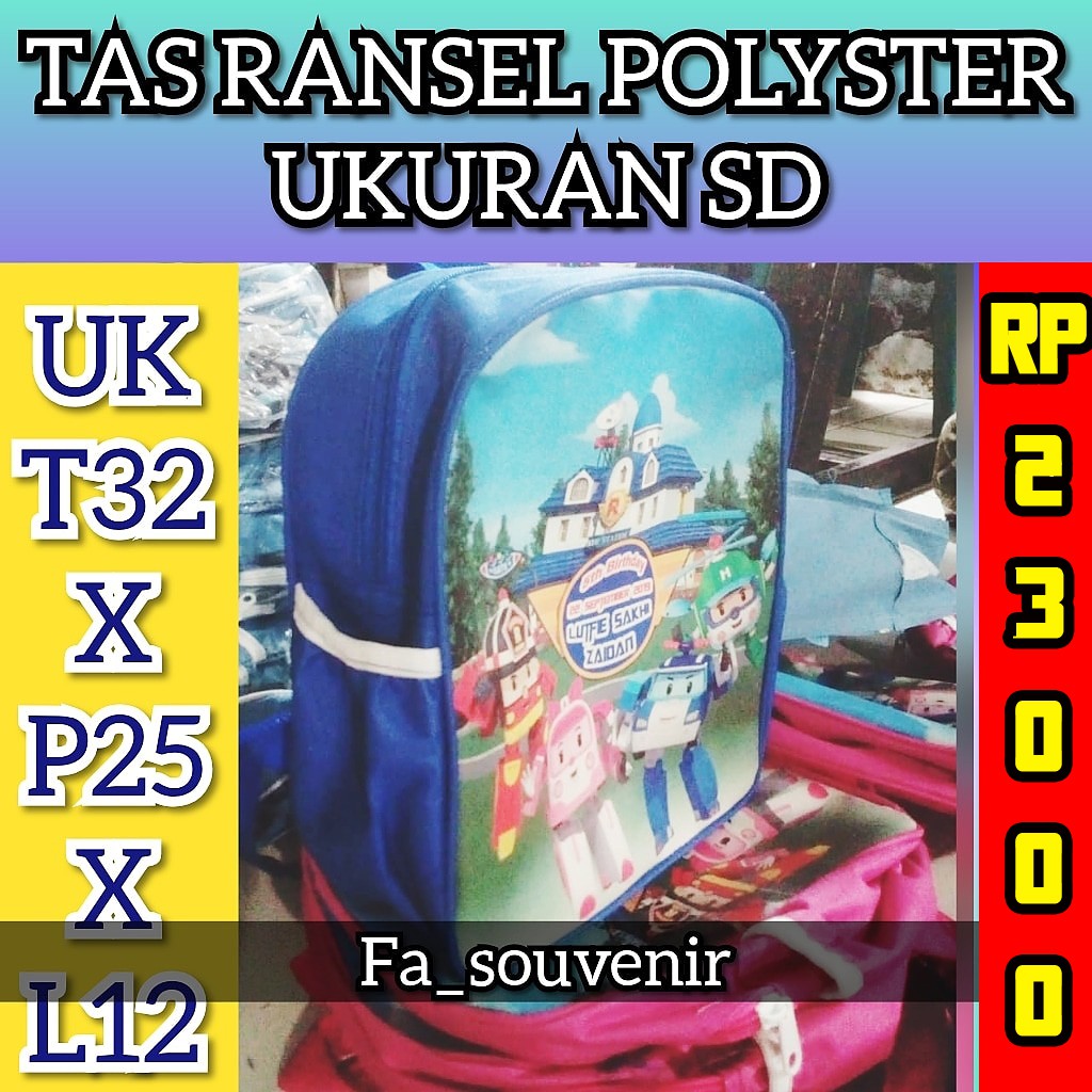 

Tas custom nama Tas Ultah Ransel Punggung Bisa Custom Gratis Desain / tas ultah terlaris Godiebag ulang tahun murah souvenir ulang tahun anak