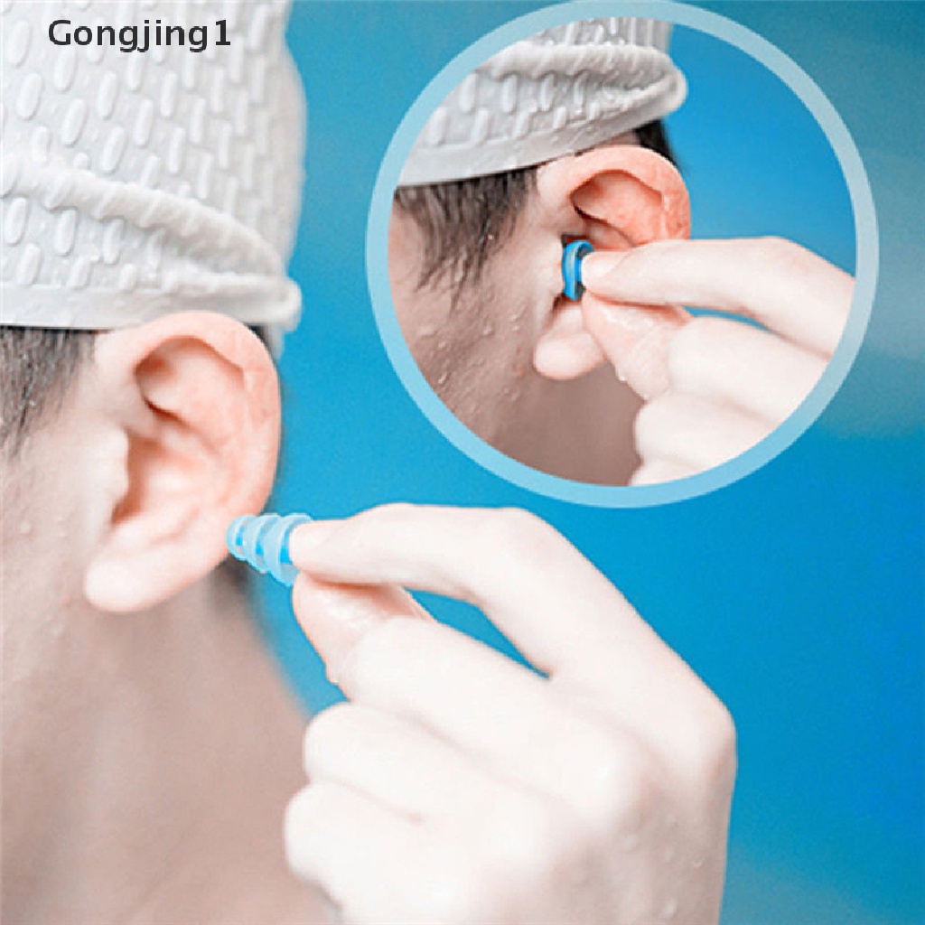 Gongjing1 4PCS Earplugs Bahan Silikon Anti Bising Untuk Tidur