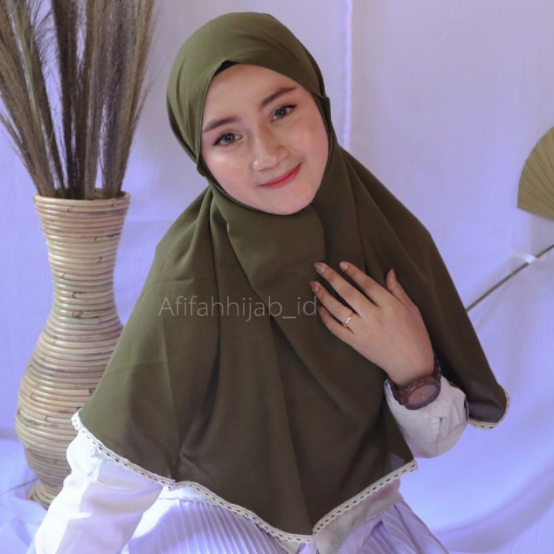 Bergo Renda Syafa (Renda bawah) - Hijab termurah