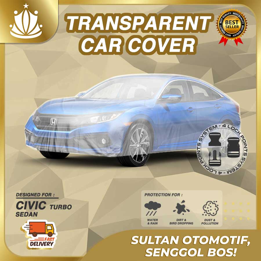 Body Cover Mobil Plastik TEBAL Civic Turbo Sedan WATERPROOF