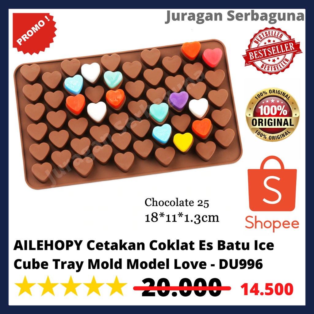 AILEHOPY Cetakan Coklat Es Batu Ice Cube Tray Mold Model Love - DU996