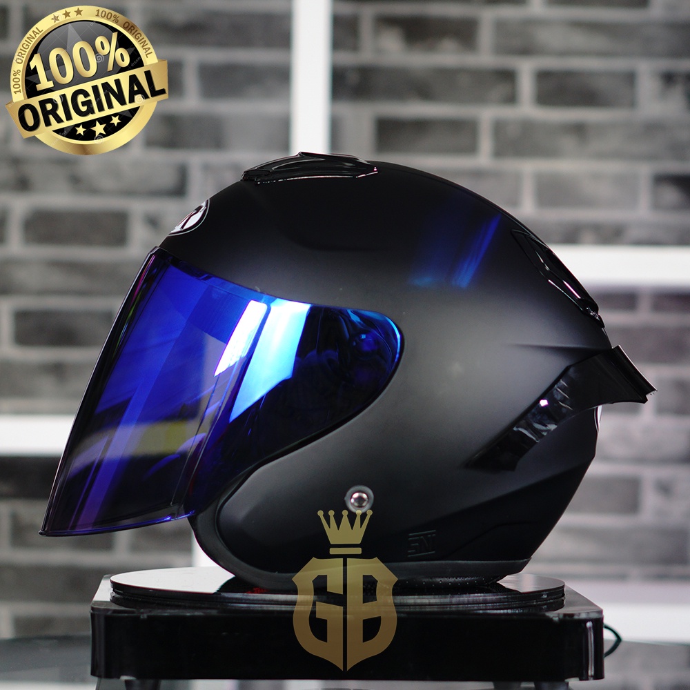 Helm DYR Kyoto Original (Paket Ganteng) - Hitam Doff-1