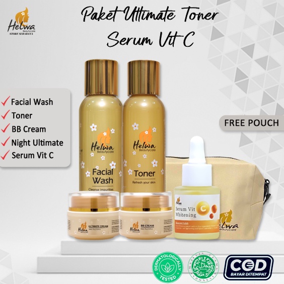 PAKET ULTIMATE TONER + SERUM VIT C (WAJIB KONSUL) HELWA BEAUTYCARE