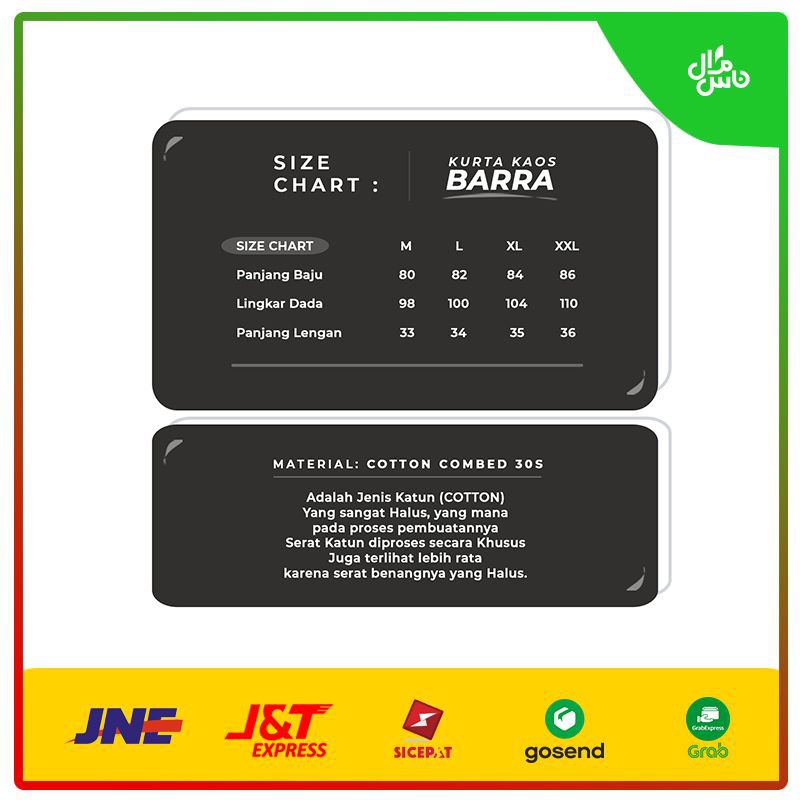 COD - Kurta Kaos Pakistan Model Kerah Oblong