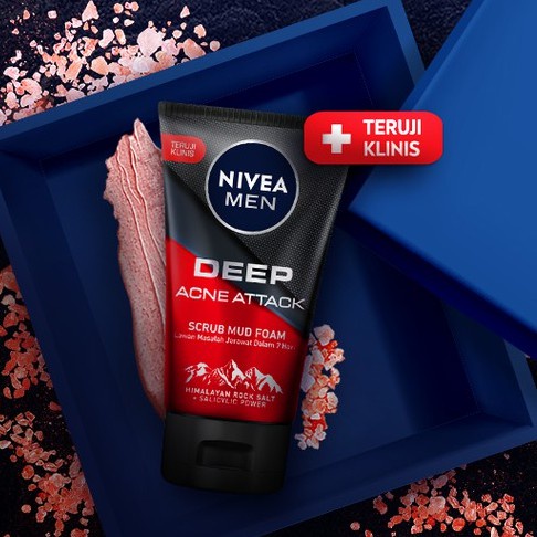 NIVEA MEN DEEP ACNE ATTACK SCRUB MUD FOAM 100ML