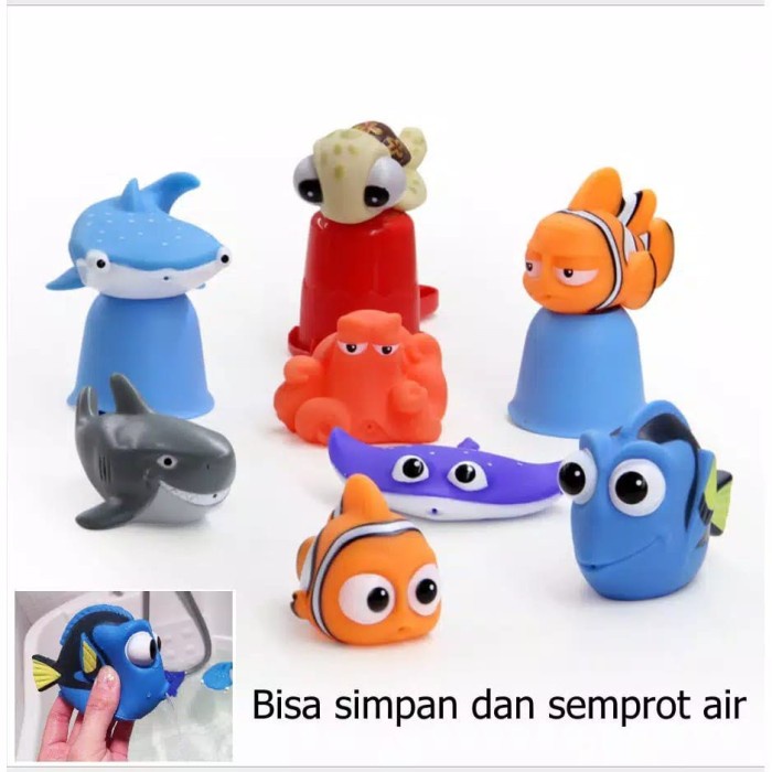 Mainan Mandi Anak Ikan Nemo Karet Semprot Air Mainan Karet Ikan Nemo - NEMO