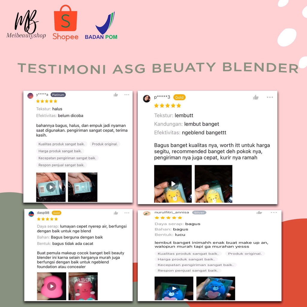 ASG Beauty Blender Gucci / Telur / Egg Cut