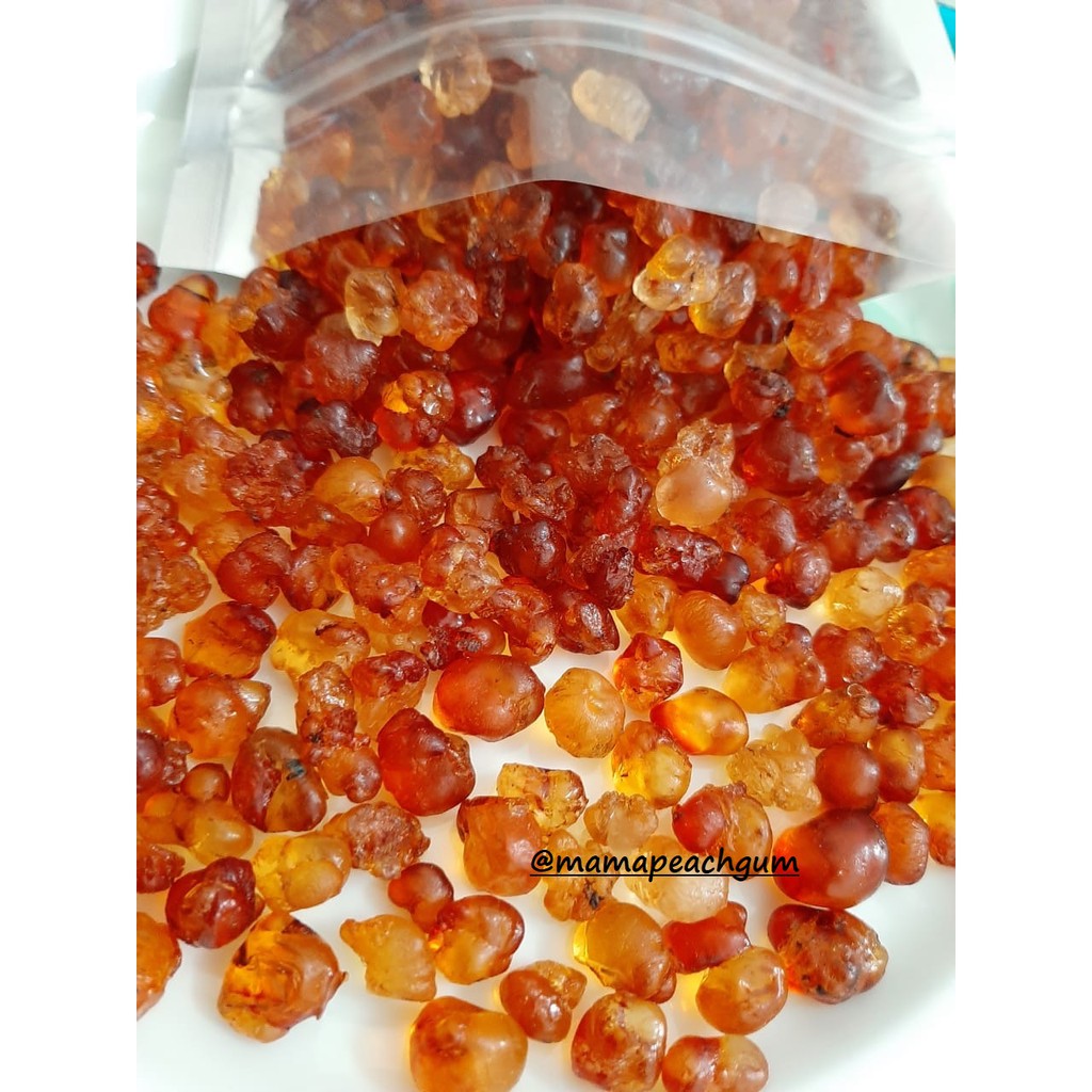 Peach Gum kualitas SUPER A+ BIJI KECIL, BIJI BESAR ATAU JUMBO