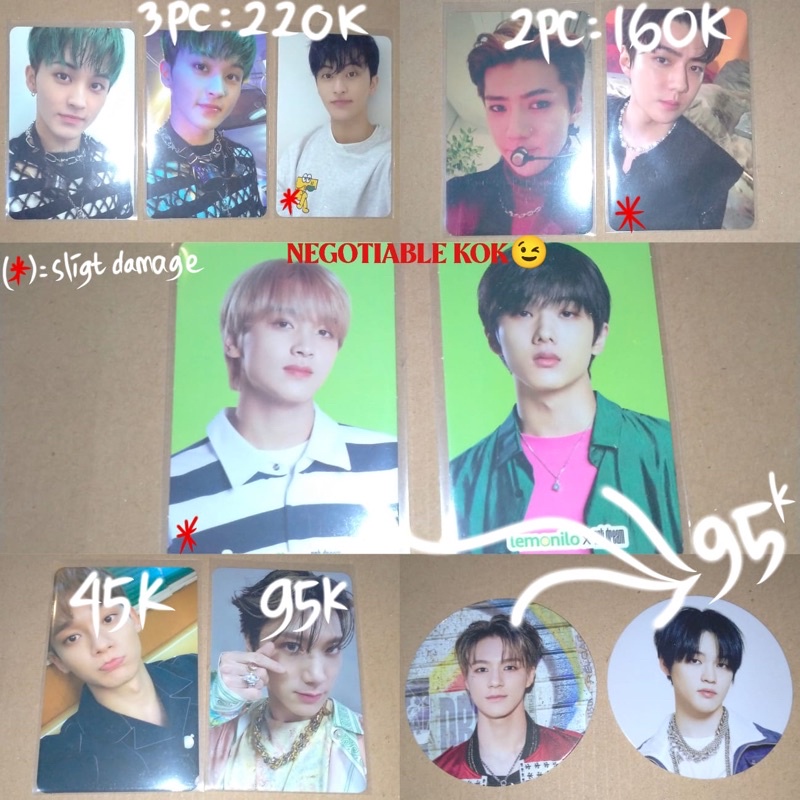 PHOTOPACK EARTHQUAKE MARK CAFE JENO HAECHAN CIRCLE CARD CC SHARING POSTCARD BOOK EARTHQUAKE NCT 127 