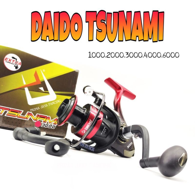 REEL SPINNING DAIDO TSUNAMI 1000-6000 FREE HANDLE ORIGINAL 6BALLBEARINGS REEL PANCING TERLARIS