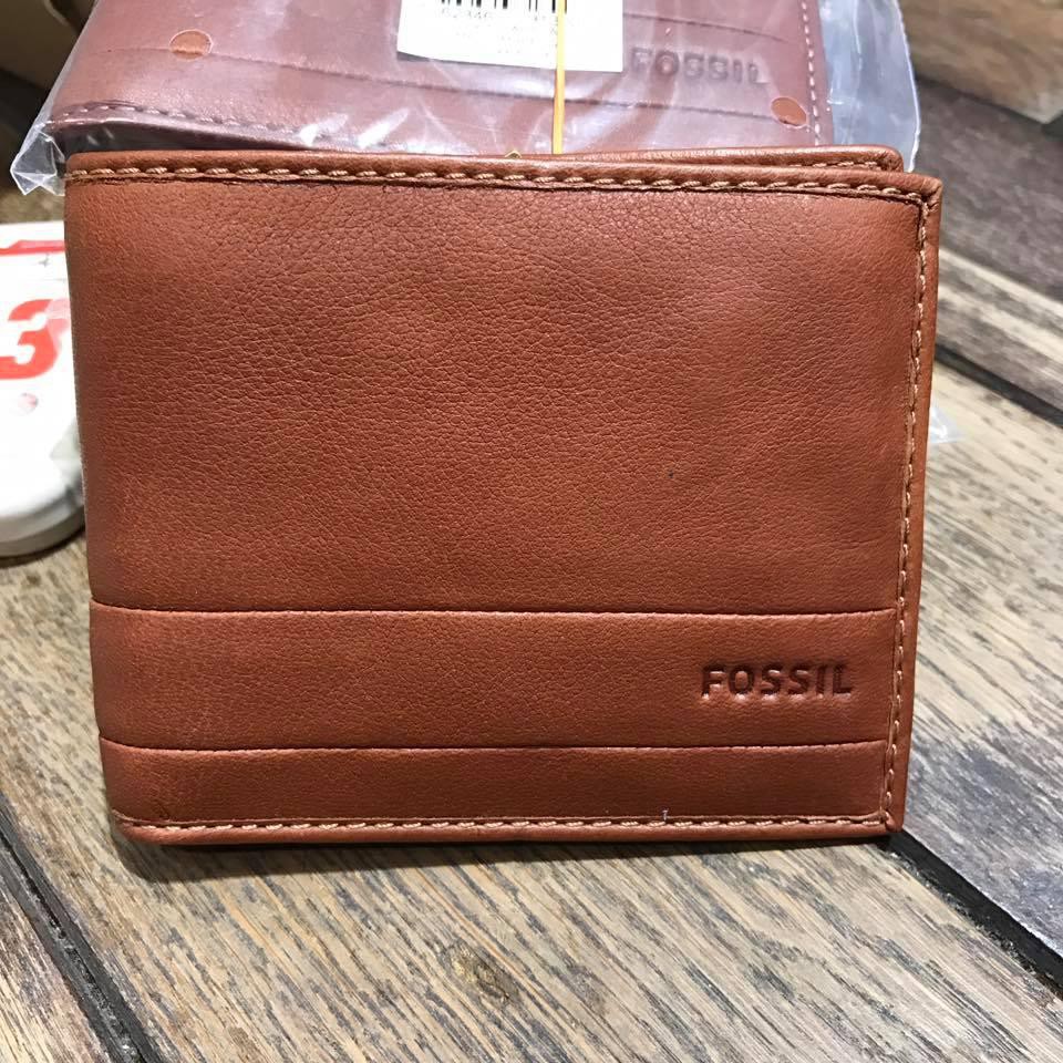 Fossil Lufkin Passcase Brown Wallet For Men - Dompet Pria Branded Kulit Ori Original Asli Murah