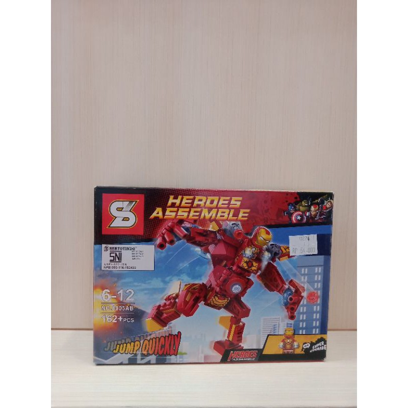 Mainan Edukasi Lego Mini Figure Marvel Lego karakter Avengers ,Spiderman,Minecraft,Iron Man,Batman