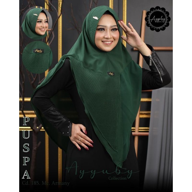 HIJAB KHIMAR PUSPA PLISKET ORI AYYUBY