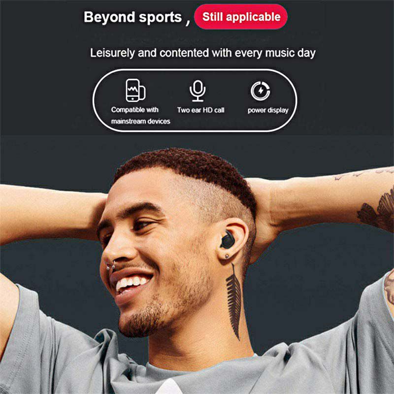 (COD) 4 TWS Bluetooth Headset Bluetooth TWS Dengan Mikrofon 5.0 Earphone Bluetooth TWS HiFi Stereo Waterproof Earbuds Wireless Earphone Headset with Mic Headphone