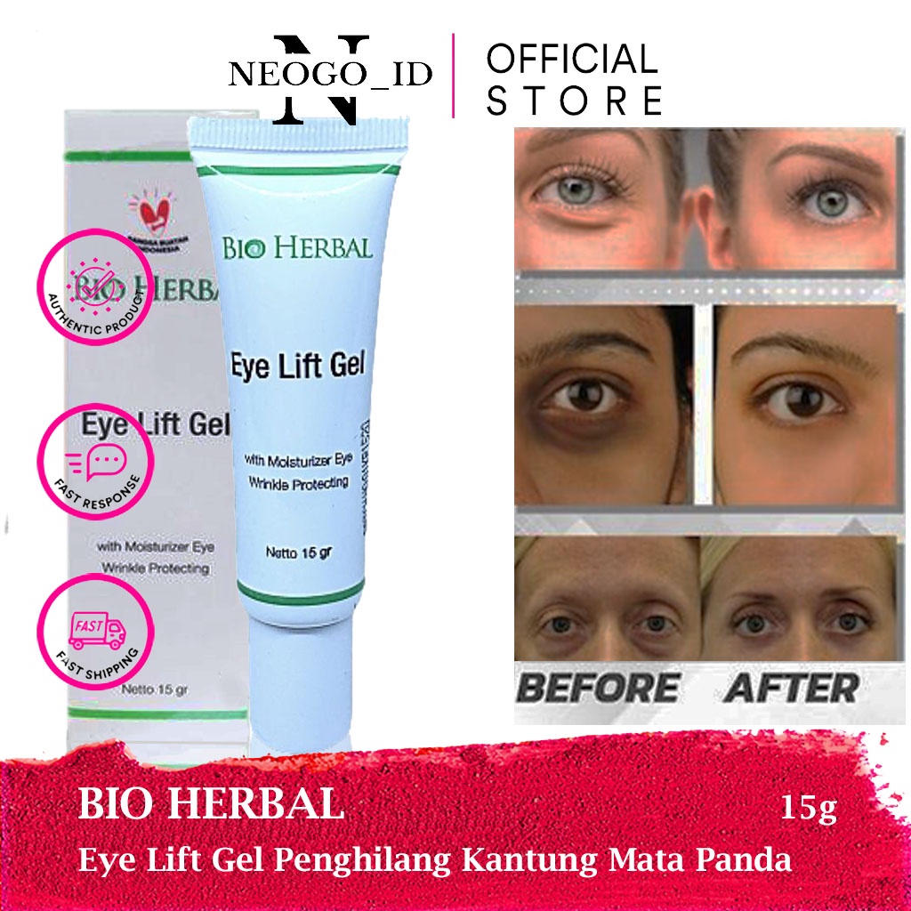 BIO HERBAL EYE LIFT GEL Penghilang Mata Panda dan Kerutan Ampuh BPOM