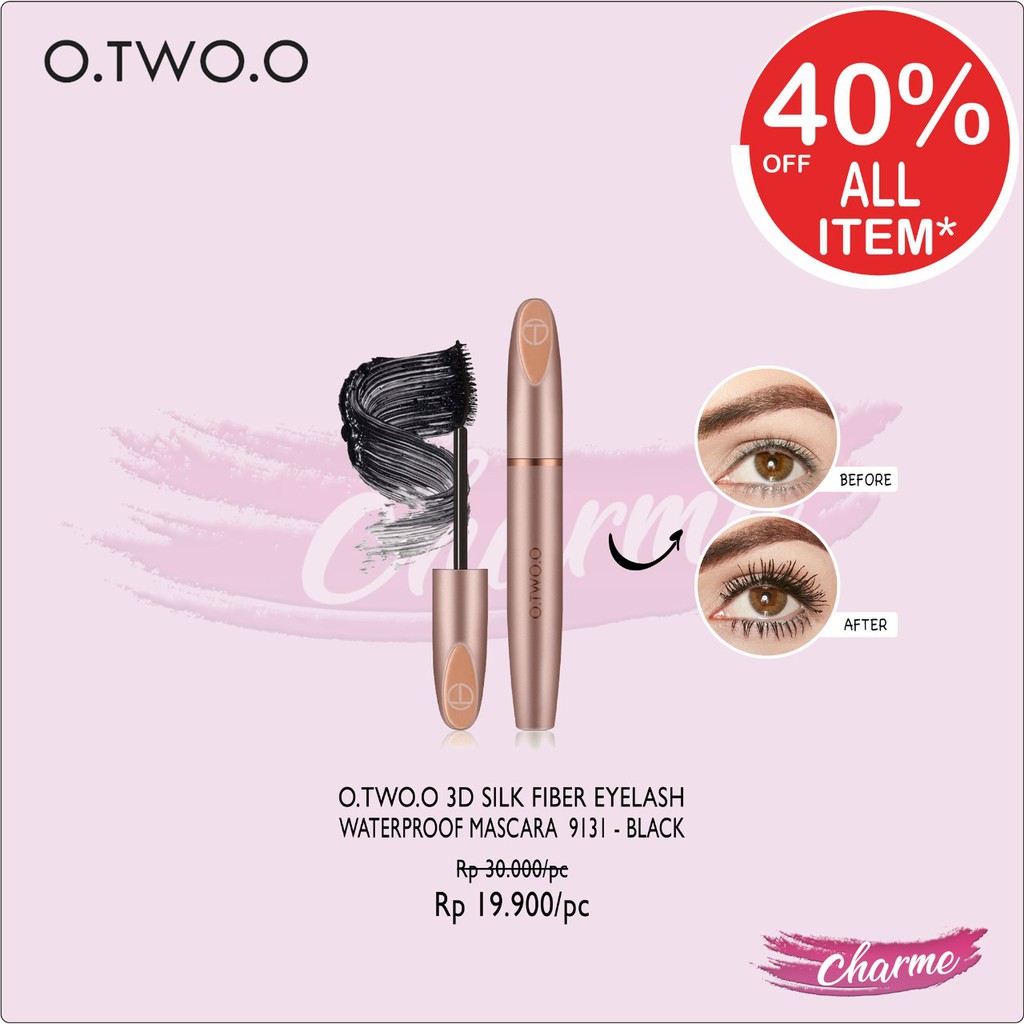 (READY &amp; ORI) O.Two.O Otwoo 3D Silk Fiber Eyelash Waterproof Mascara 9131 - Black