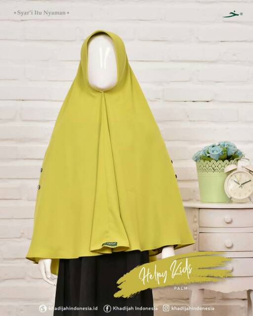 HELPY BUTTON KIDS by KHADIJAH INDONESIA (KHIMAR ANAK / BERGO ANAK)