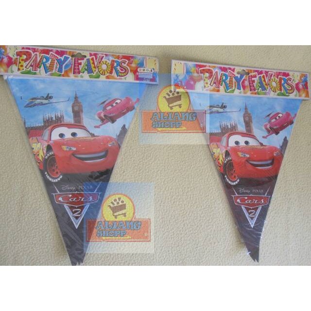 Bendera Segitiga Ultah/Bunting Flag/banner karakter Cars