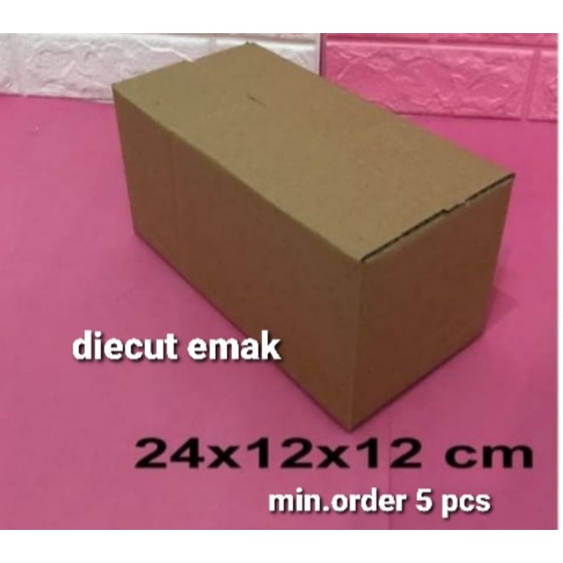 

Kardus / box / uk. 24x12x12 cm / karton packing polos baru ST