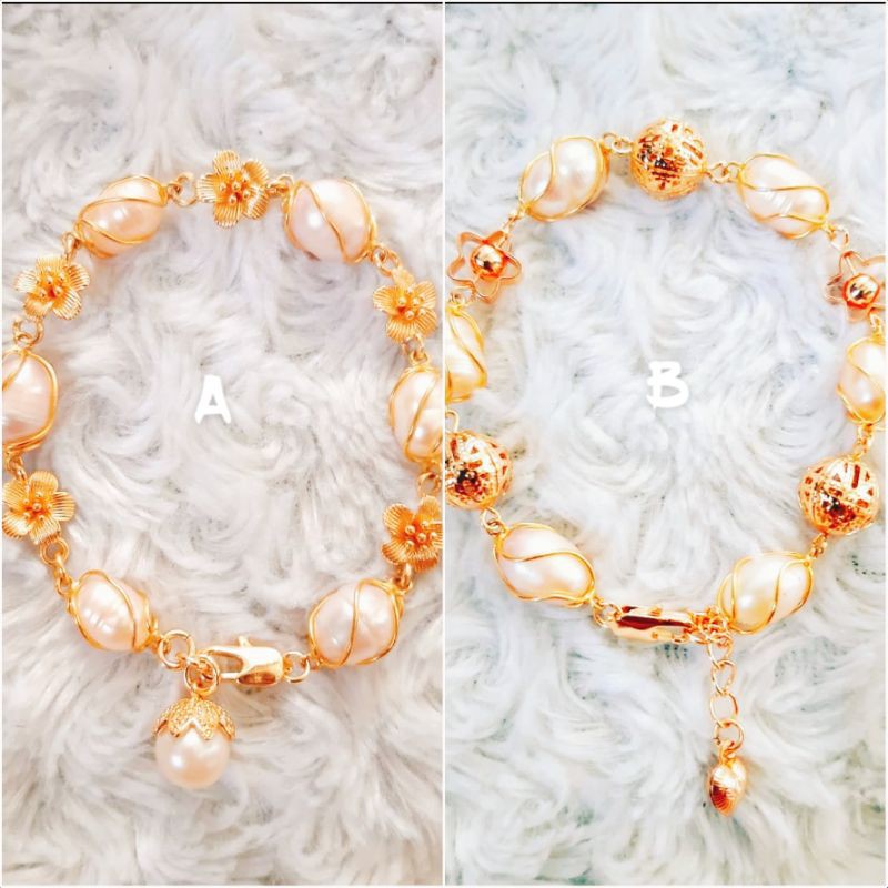 Gelang Paloma mutiara asli bersertifikat|gelang mutiara lombok|gelang perak lapis emas mutiara asli