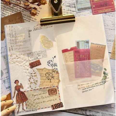 Bronzing Sticker - Stiker Bujo Motif Bronzing-01 (40pcs)
