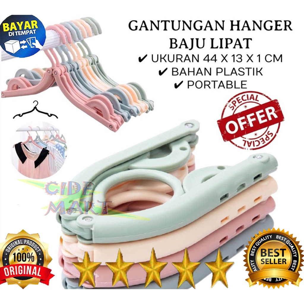 Hanger Lipat Magic / Hanger Pakaian Baju / Gantungan Lipat / Gantungan Baju