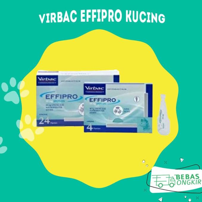 Obat Kutu Kucing - Effipro Cat 50 MG Obat Tetes Kutu Virbac Ampuh Star Seller Termurah