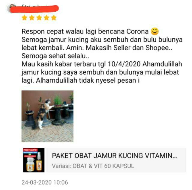 A03-VITAMIN KUCING OBAT KUCING PAKET OBAT JAMUR KUCING VITAMIN PENUMBUH BULU KUCING